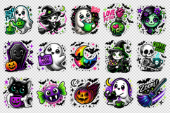 Cute Halloween clipart printable sublimation bundle png Product Image 4