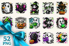 Cute Halloween clipart printable sublimation bundle png Product Image 1