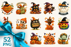 Cute Halloween clipart printable sublimation bundle png Product Image 1