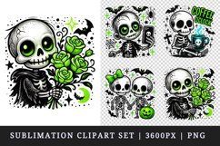 Cute Halloween clipart printable sublimation design png Product Image 1
