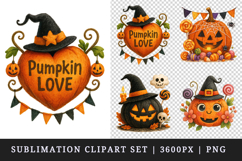 Cute Halloween clipart printable sublimation design png Product Image 1