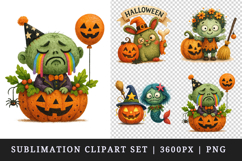 Cute Halloween clipart printable sublimation design png Product Image 1
