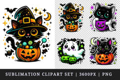 Cute Halloween clipart printable sublimation design png Product Image 1