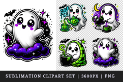 Cute Halloween clipart printable sublimation design png Product Image 1