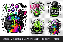 Cute Halloween clipart printable sublimation design png Product Image 1