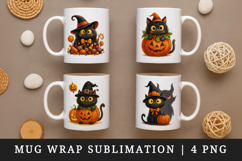 Cute Halloween mug wrap printable sublimation design Product Image 1