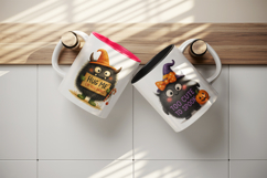 Cute Halloween mug wrap printable sublimation design Product Image 3