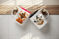 Cute Halloween mug wrap printable sublimation design Product Image 3