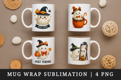 Cute Halloween mug wrap printable sublimation design Product Image 1