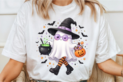 Cute Halloween Witch Ghost PNG Product Image 2