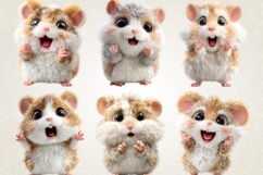 Cute Hamster 27 UHD 4K PNG Bundle | Kawaii Hamster Clipart Product Image 4