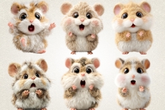 Cute Hamster 27 UHD 4K PNG Bundle | Kawaii Hamster Clipart Product Image 5