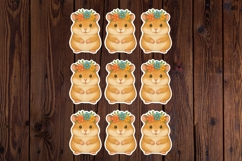 Cute Hamster Printable Stickers - PNG Sticker Sheet