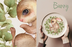 Cute Hand-Drawn Bunny PNG Clipart Product Image 1