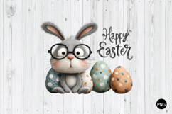 Cute Happy Easter Rabbit PNG, Easter PNG, Bunny PNG Product Image 1