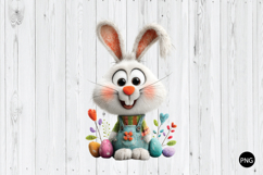Cute Happy Easter Rabbit PNG, Easter PNG, Quirky Bunny PNG Product Image 1