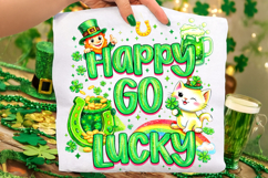 Happy Go Lucky St Patrick's Day PNG, Lucky Day PNG, Irish Product Image 2