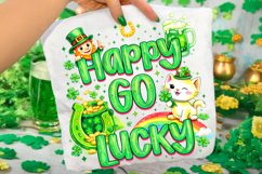 Happy Go Lucky St Patrick's Day PNG, Lucky Day PNG, Irish Product Image 1