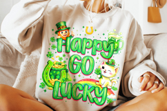 Happy Go Lucky St Patrick's Day PNG, Lucky Day PNG, Irish Product Image 4