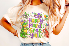 Happy Mardi Gras Y'all PNG, Fleur De Lis PNG, Fat Tuesday Product Image 2