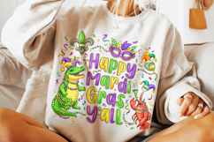 Happy Mardi Gras Y'all PNG, Fleur De Lis PNG, Fat Tuesday Product Image 3