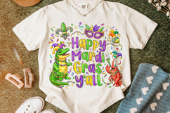 Happy Mardi Gras Y'all PNG, Fleur De Lis PNG, Fat Tuesday Product Image 1