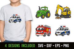 Cute Happy Vehicles SVG Bundle Product Image 1
