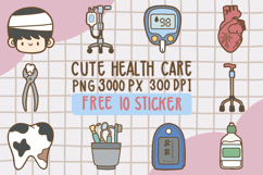 Cute Health Care Clipart PNG set 4 Product Image 1