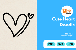 Cute Heart Doodle Product Image 1