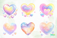 Cute Heart Pastel Clipart Product Image 6