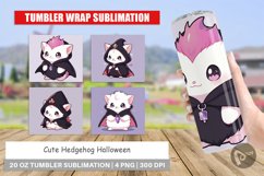 Tumbler Wrap Cute Hedgehog Halloween Product Image 1