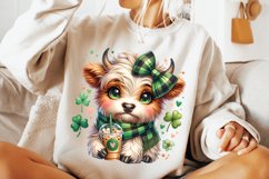 St Patrick&#039;s Day Cute Cow PNG, Lucky Day PNG, Shamrock PNG Product Image 2