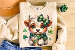 St Patrick&#039;s Day Cute Cow PNG, Lucky Day PNG, Shamrock PNG Product Image 3