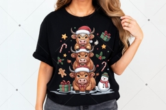 Cute Highland Cow Png, Christmas Trees Png, Christmas Product Image 5