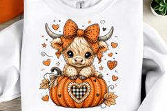 Cute Highland Cow Halloween PNG Product Image 2