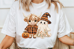 Cute Highland Cow Halloween PNG Product Image 2