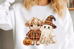 Cute Highland Cow Halloween PNG Product Image 3