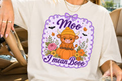 Cute Highland Cow Halloween Sublimation Design Product Image 2
