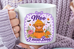 Cute Highland Cow Halloween Sublimation Design Product Image 4