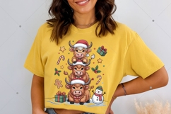 Cute Highland Cow Png, Christmas Trees Png, Christmas Product Image 7