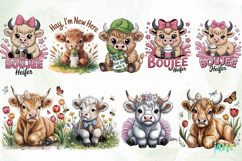 Cute Highland Cow Png Sublimation Product Image 4