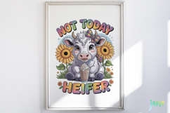 Cute Highland Cow Png Sublimation Product Image 3