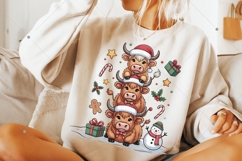 Cute Highland Cow Png, Christmas Trees Png, Christmas Product Image 8