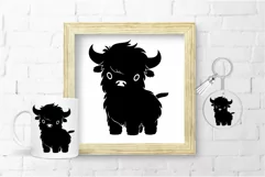 Cute Highland Cow SVG File For Cricut Baby Cow