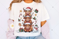 Cute Highland Cow Png, Christmas Trees Png, Christmas Product Image 3