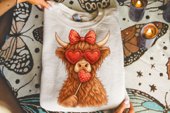 Highland Cow Valentine's Day PNG, Be Mine, Xoxo Png, Love Product Image 3