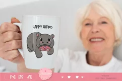 Cute hippo clipart kawaii clipart pygmy hippo baby safari Product Image 4