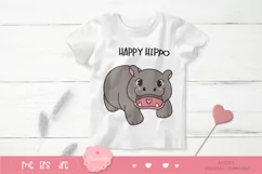Cute hippo clipart kawaii clipart pygmy hippo baby safari Product Image 5