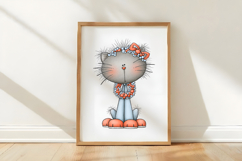 Cute Holiday Cat Clipart Product Image 3