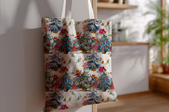 Cute Holiday Cat Seamless Pattern Watercolor Christmas Product Image 7
